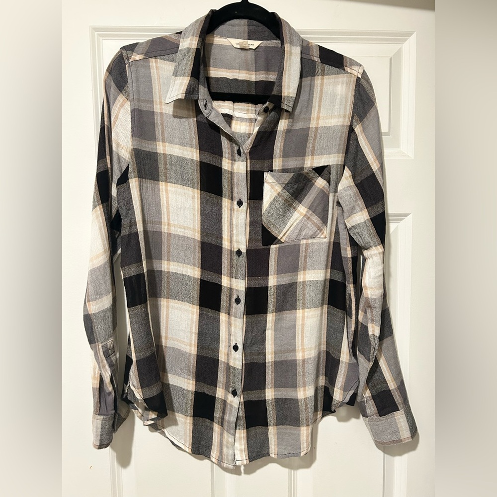 Like New Lucky Brand Plaid Button Down Shirt Size S (M/L Fit) - Picture 4 of 10